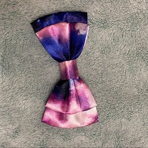 🐳 Galaxy blue and purple hair bow and bow tie